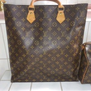 Sac Plat Monogram 229898 Brown Coated Canvas Tote